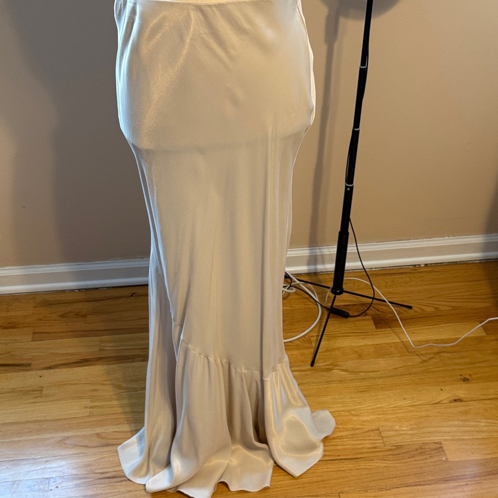 Elegant Topshop Cream Maxi Skirt